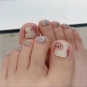 Happy Toes toenails - Nail Junkie - full artificial nail set